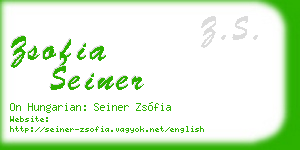 zsofia seiner business card