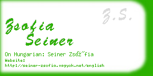 zsofia seiner business card